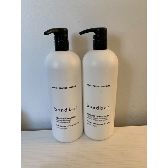 Bondbar Bonding Shampoo Conditioner Set 1 Liter Pump Bottles Sally Beauty Jumbo - Picture 2 of 5